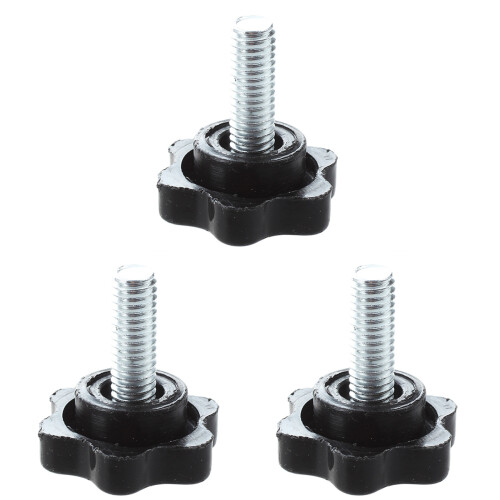 15 τεμάχια M6 x 15mm αρσενικό σπείρωμα 25mm εξαγωνικό κουμπί σύσφιξης κεφαλής μαύρο