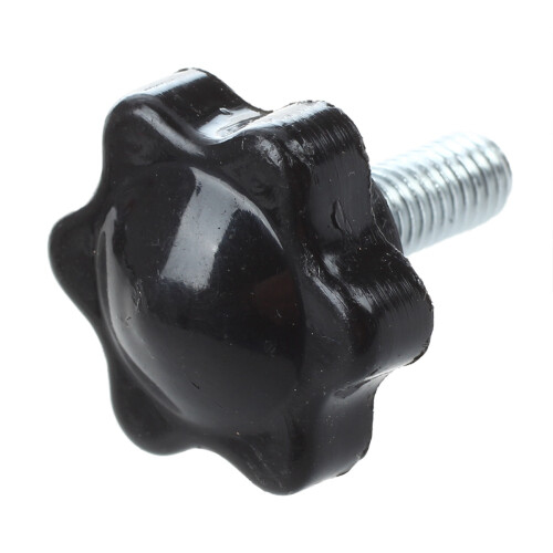 15 τεμάχια M6 x 15mm αρσενικό σπείρωμα 25mm εξαγωνικό κουμπί σύσφιξης κεφαλής μαύρο 2