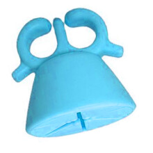 Anneau collecteur de déchets de désherbage en silicone bleu clair