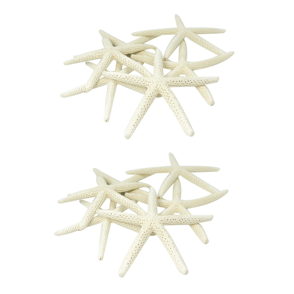 24 Stuks Witte Vingerzeester 5-10 Cm Decoratieve Vijfvingerige-image