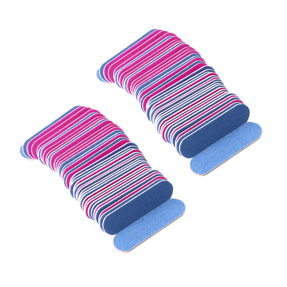 Torribaly 200Pcs Nail Files Double Color Wooden Mini Buffer Sanding 180/240 Disp