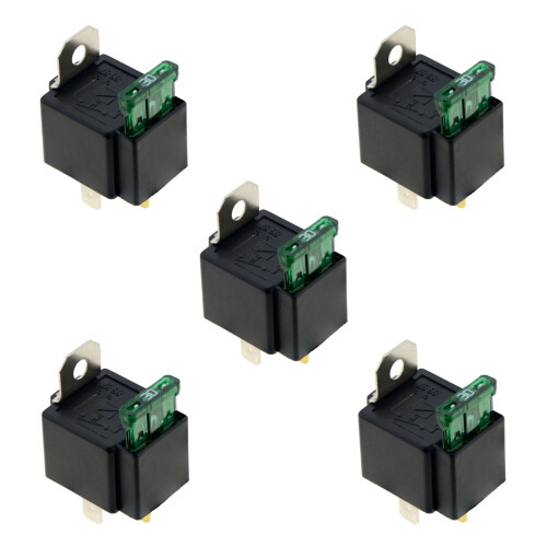 5X 4Pin DC12V 30A Ρελέ αυτοκινήτου με ασφάλεια On/Off και καλώδιο ασφάλισης 1