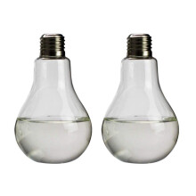 2X Transparent Glass Bulb Shape Table Vase for Plants Flowers Home Gar