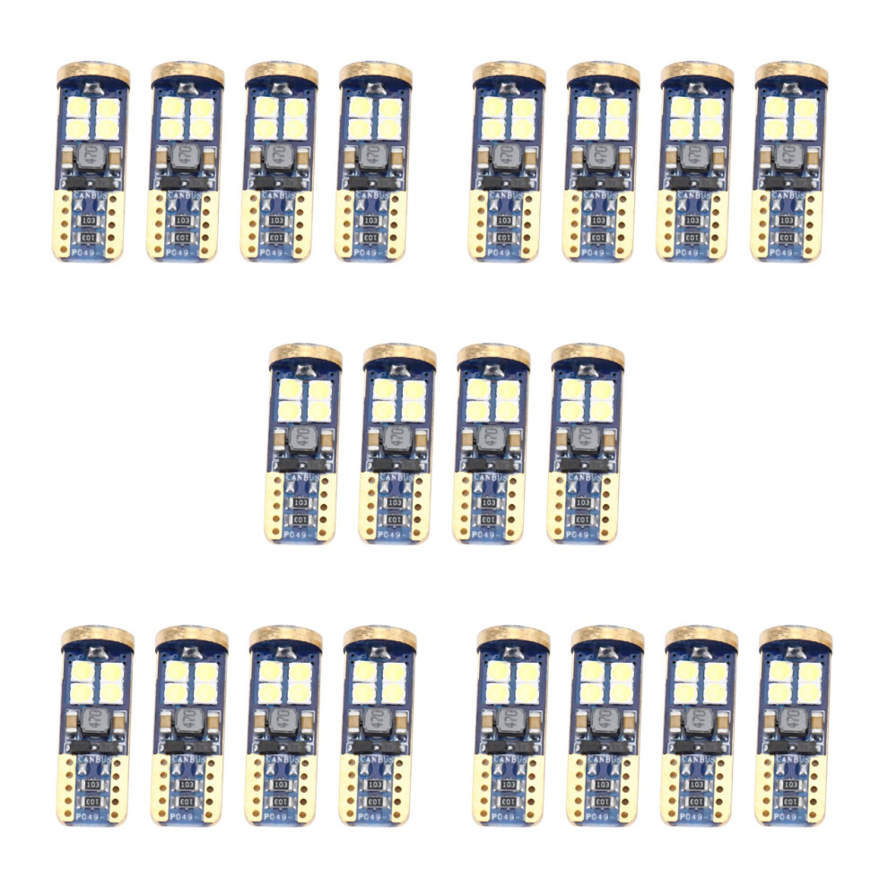 T10 168 Led Car Bulb 20Pcs 194 W5w 12-Smd 3030 Chipset Bulbs Canbus Light 4852109562707