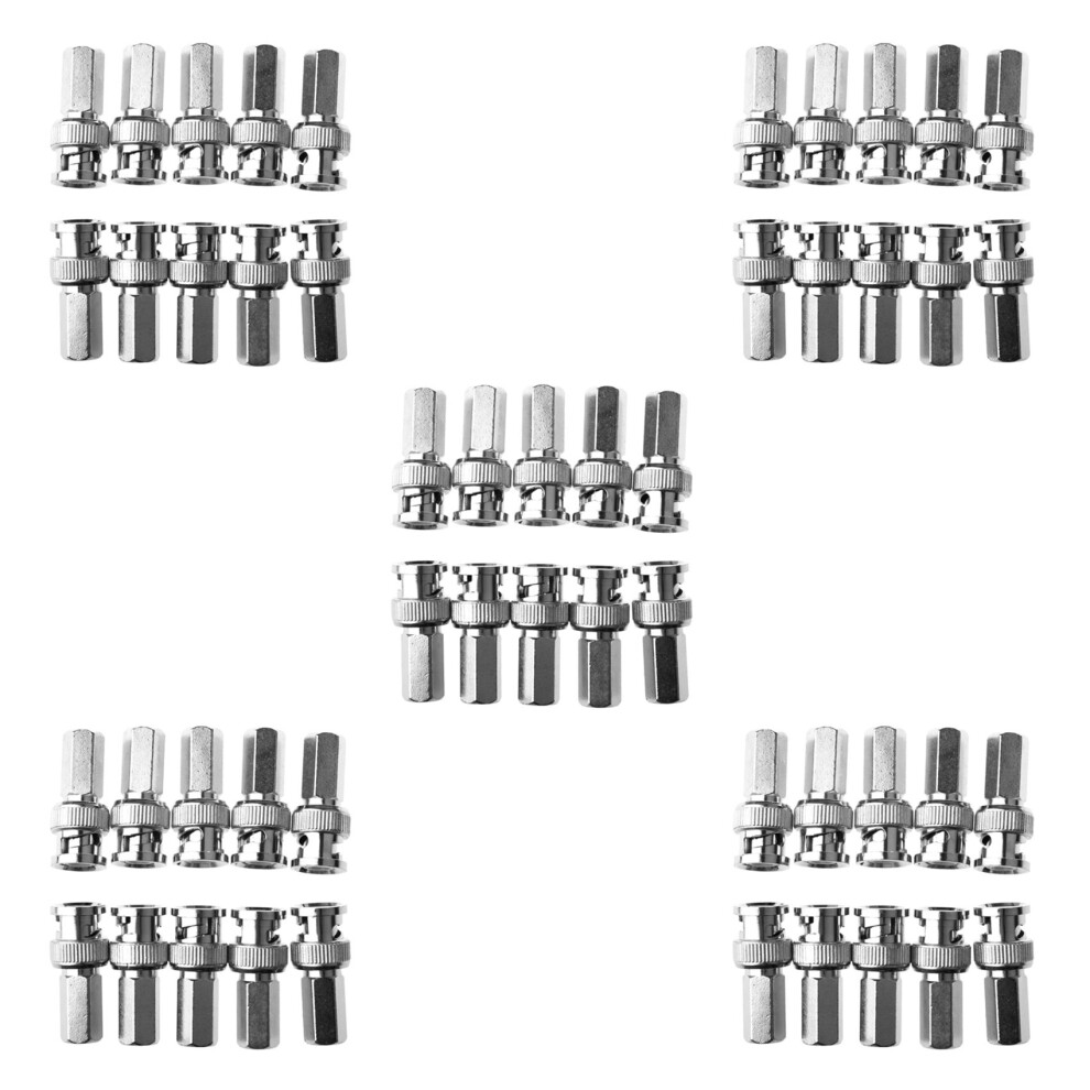 50X Twist-On Bnc Male Coax Connectors Cctv Rg59 4852109563766