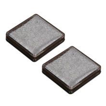 2x Inktkussen Stempel voor Trouwbrief Document Zilver
