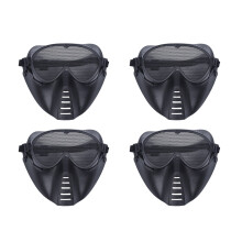 4X Maschera Protettiva Nera Nuova