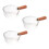 3X Γυάλινες Γαλατιέρες με Ξύλινη Λαβή 400Ml για Μαγειρική για Σαλάτα και Noodles G 1