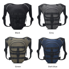 Bolso de pierna para moto gris 15x9x28cm, gran capacidad