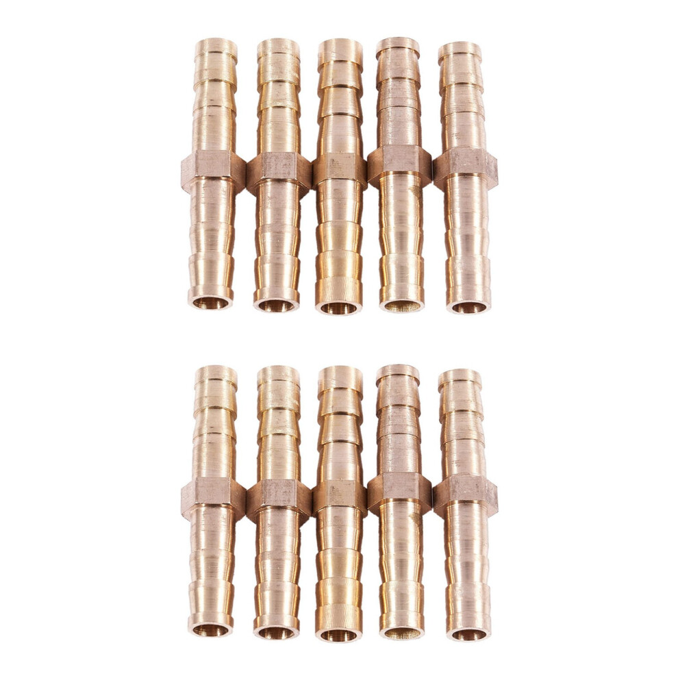 10 Pcs Brass Straight Hose Connector Joiner 4852109566989