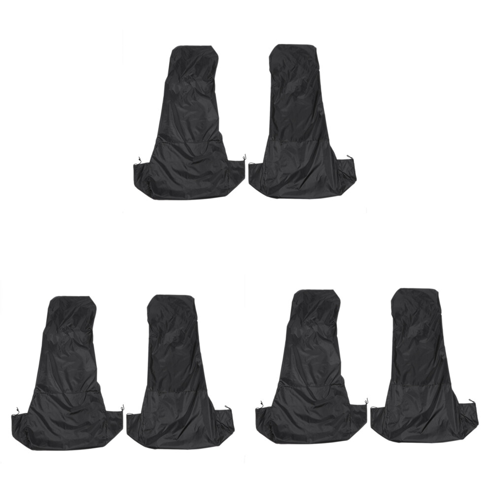 6X Universal Waterproof Nylon Front Car Van Seat Covers Protectors Bla 4852109569119