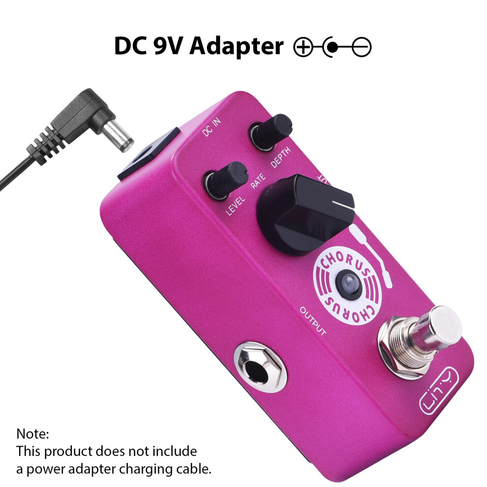 Lity Chorus Guitar Effects Pedal Mini Classic Warm Jazz Tone Rose Red