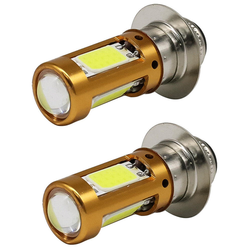 2X H6m Px15d P15d Led Motorcycle Headlights Hi-Lo Beam Bulb For Motorb White 4852109572218