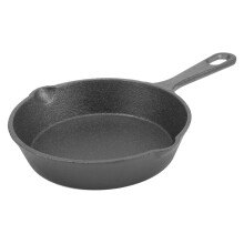 2X Cast Iron Non-Stick Skillet Frying Pan for Gas Induction Cooker Egg Pancake Pot Kitchen Dining Tools Cookware-14cm