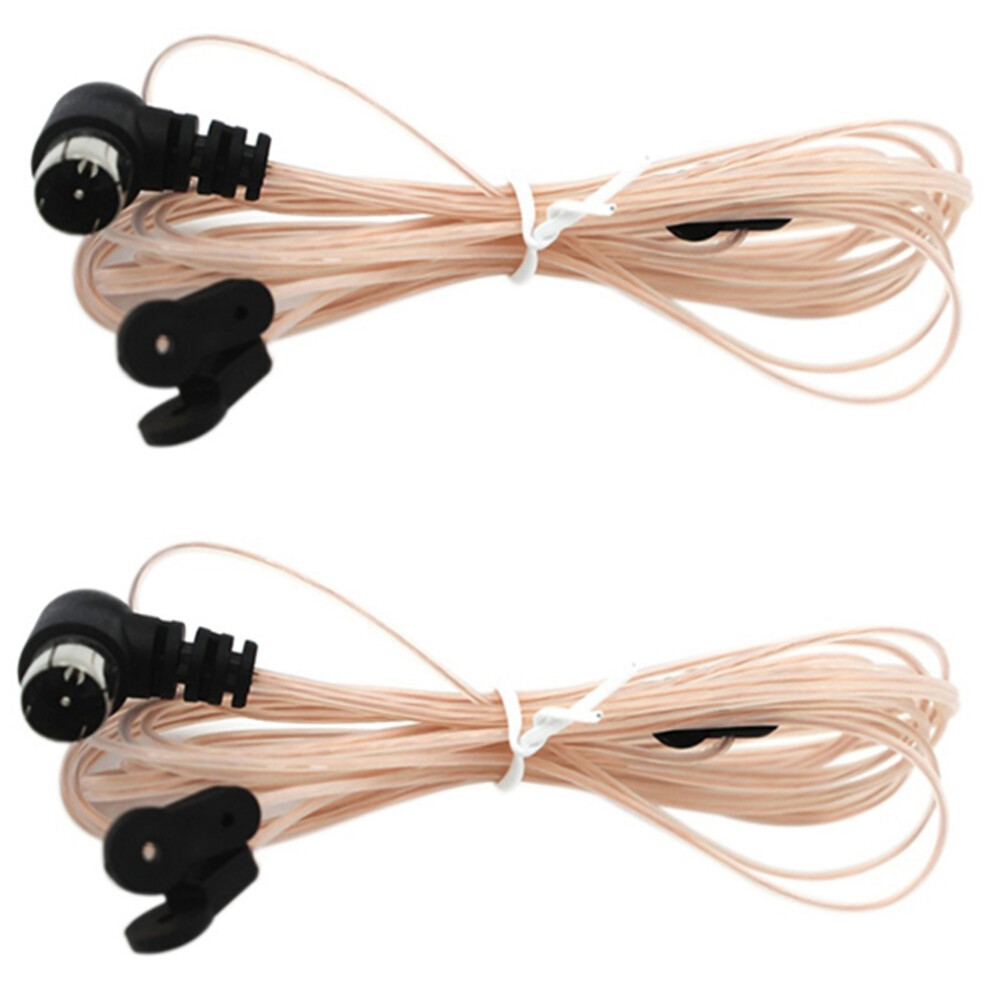 2X Fm Broadcast Antenna 75 Ohm Dipole Indoor T Aerial Male F-Type Conn 4852109573352