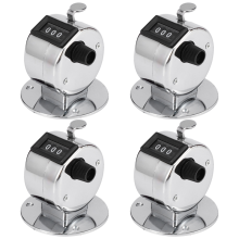 5X Runde Basis 4 Digit Manuelle Hand Tally Mechanische Palm Klicken Zähler