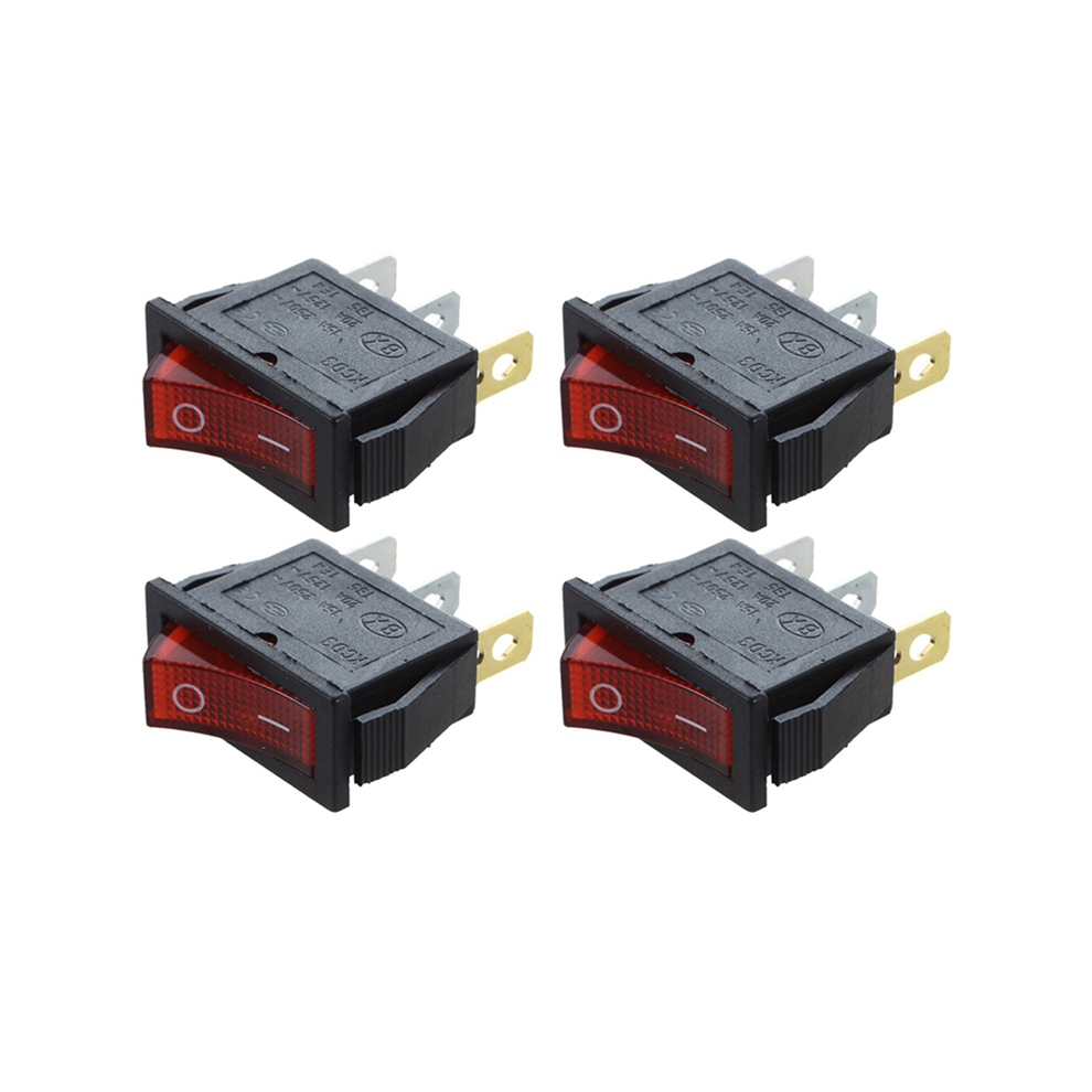 4X Rocker Switch On Off Bright Bipolar 28X10mm 250V 15A 3 Terminals Re 4852109574274