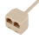 4X RJ11 6P4C 2-way πρίζα τηλεφώνου, προσαρμογέας διαχωριστή γραμμής, μπεζ 9
