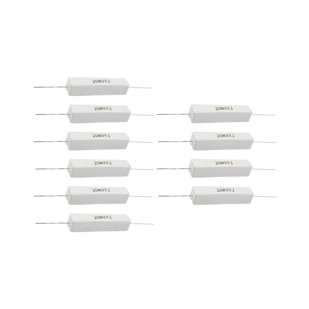 8 Pcs Wire Wound Ceramic Cement Resistor Ohm 20W 5% 4852109574830
