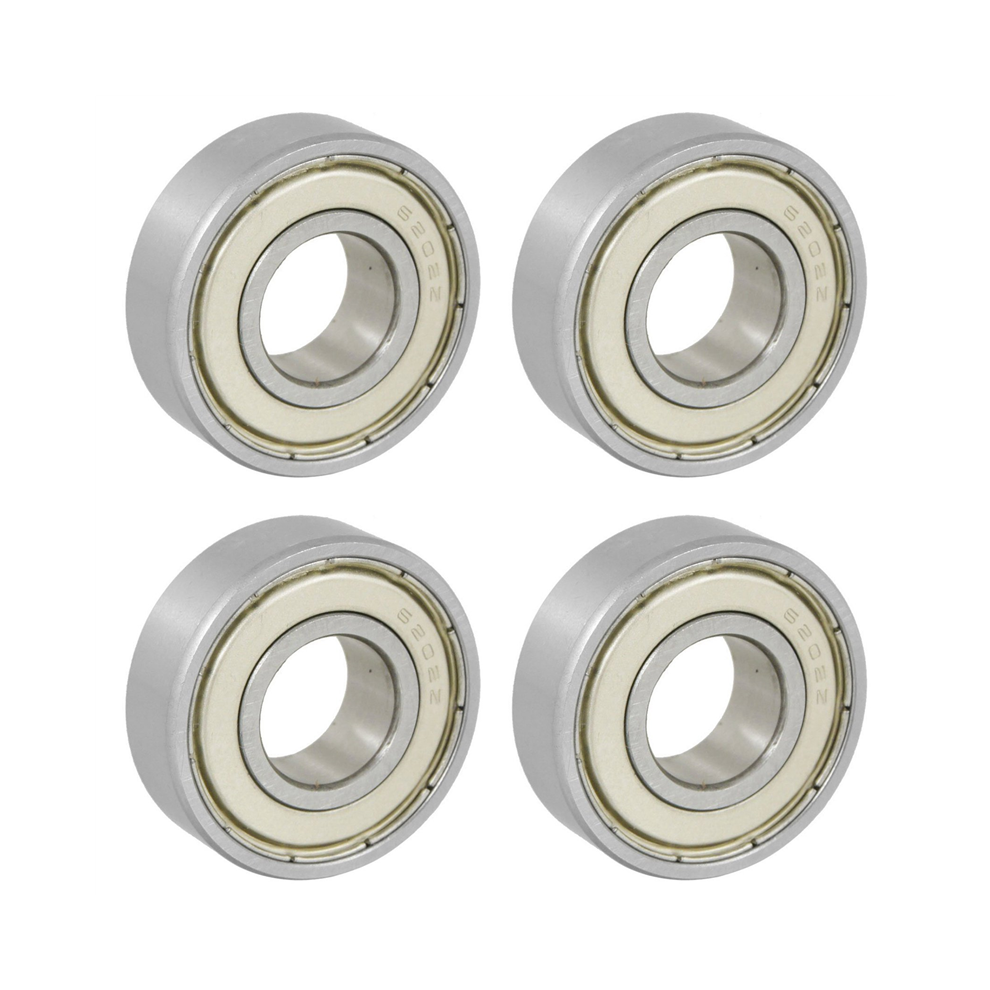 4Pcs 15X35x11mm Shielded Miniature Deep Groove Ball Radial 6202Z Beari Silver/White 4852109575301