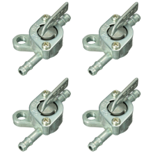 4 stuks 1/4 inch inline olie- en gastankkraanfilter, benzinekraanschakelaar PIT PRO Qu
