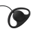 2X 2 Pin Advanced D Shape Clip-Ear Ptt Headset Earpiece Mic Way Radios 6