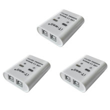 3X Συσκευή κοινής χρήσης εκτυπωτή USB, 2 σε 1 έξοδος 2 θυρών με χειροκίνητη εναλλαγή KVM