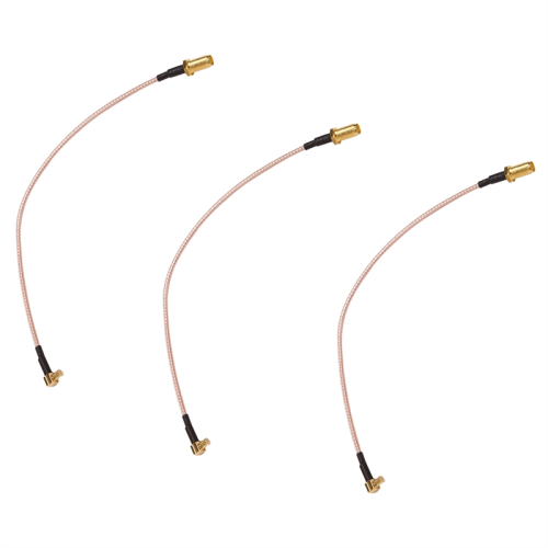 3X MCX αρσενικό σε SMA θηλυκό καλώδιο προσαρμογέα pigtail χαμηλής απώλειας RG316 21cm/8.