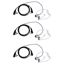 3X 2 Pin Covert Acoustic Air Tube Mic Microphone Earbud Headset Earpie