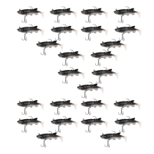 25 stuks/partij zachte lokdoos 8cm 14G Wobblers kunstaas vislokdoos zee