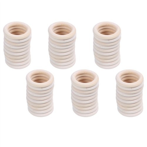 4x Naturholzringe, Durchmesser 50mm
