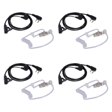 4X 2 Pin Covert Acoustic Air Tube Mic Microphone Earphone Earbud Heads