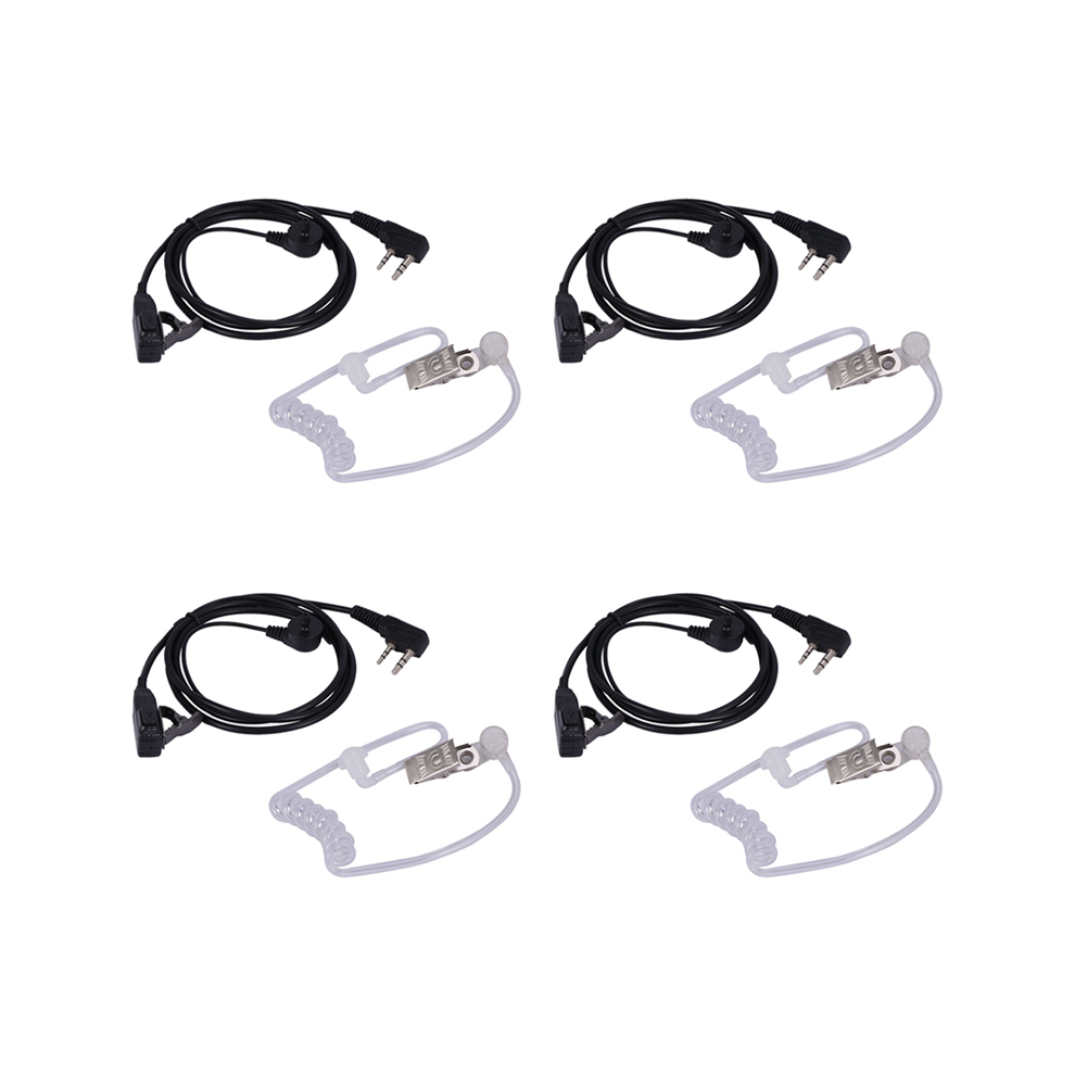 4X 2 Pin Covert Acoustic Air Tube Mic Microphone Earphone Earbud Heads 4852109584532