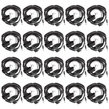 20pcs 3.5mm Adjustable Throat Mic Microphone Covert Acoustic Tube Earp
