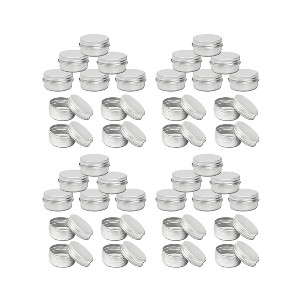 Pak Van 100 - 15 Ml Aluminium Blik Grote Make-Up Kaarspotten Capaciteit Em-image