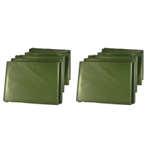 Lot de 8 couvertures d'urgence ultra légères et réutilisables en Mylar thermique pour l'extérieur