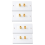 4 Pack Single Gang 1.0 Speaker Wire Wall Plate (Banana Plug Plate) for 3