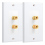 4 Pack Single Gang 1.0 Speaker Wire Wall Plate (Banana Plug Plate) for 4
