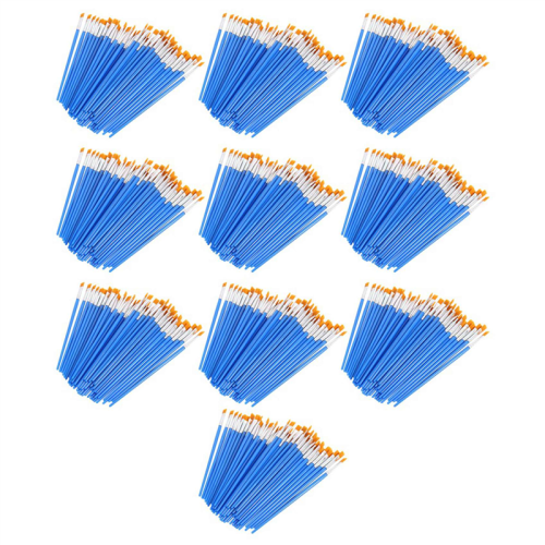 Set di pennelli per bambini da 500 pezzi, in nylon, con setole piatte, piccoli, per olio e acquerello. 1