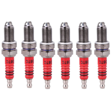 6 pezzi di candele a 3 elettrodi D8TC per motociclette da 125 cc, 150 cc, 200 cc e 250 cc