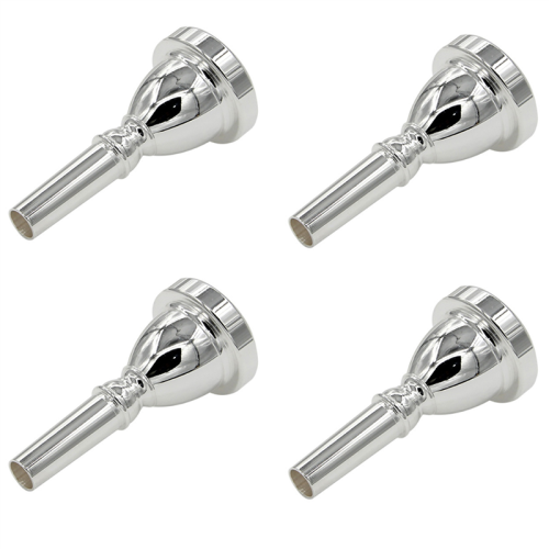 4x Grote Mondstuk TUBA Verzilverde Bas 1