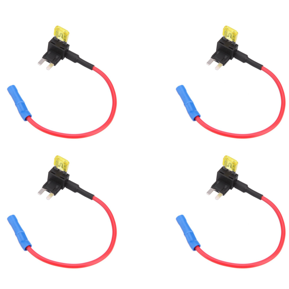 4X 2-Insert Blade Fuse Adapter Voltage Tap For Automotive Fuses Att Mi Black 4852109589247