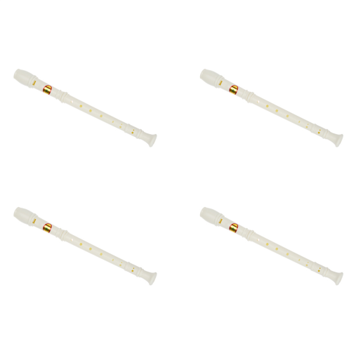 4X Students Plastic 8 Holes Flute Recorder W Cleaning Stick