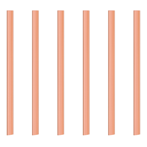 6X Πλάκα επίπεδης ράβδου χαλκού Cu 99,6% T2 3mm x 15mm Μεταλλική λωρίδα 250mm 1