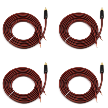 4x luidsprekerkabel blanke draad naar stekker, vervang stekkerconnectoradapter open