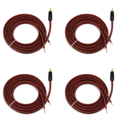 4x luidsprekerkabel blanke draad naar stekker, vervang stekkerconnectoradapter open