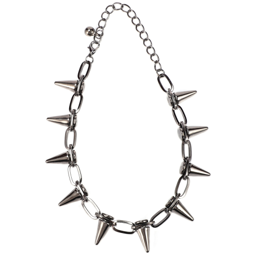 Collana girocollo con borchie e rivetti in metallo punk gotico 3X 2