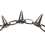 Collana girocollo con borchie e rivetti in metallo punk gotico 3X 9