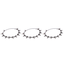 Collar gargantilla punk gótico con 3 remaches y púas de metal