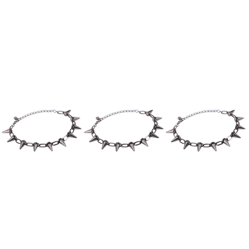 Collana girocollo con borchie e rivetti in metallo punk gotico 3X